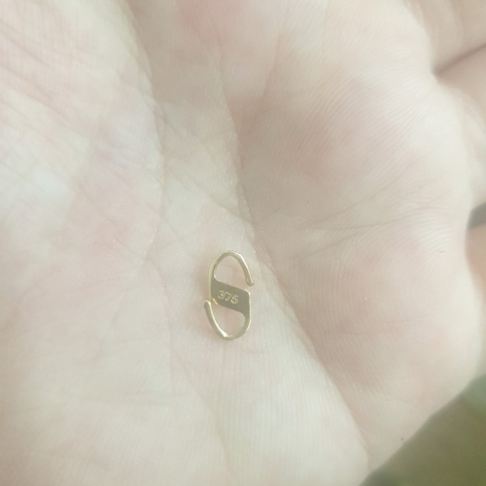 sangket kaitan kait kalung gelang S emas  375 8k