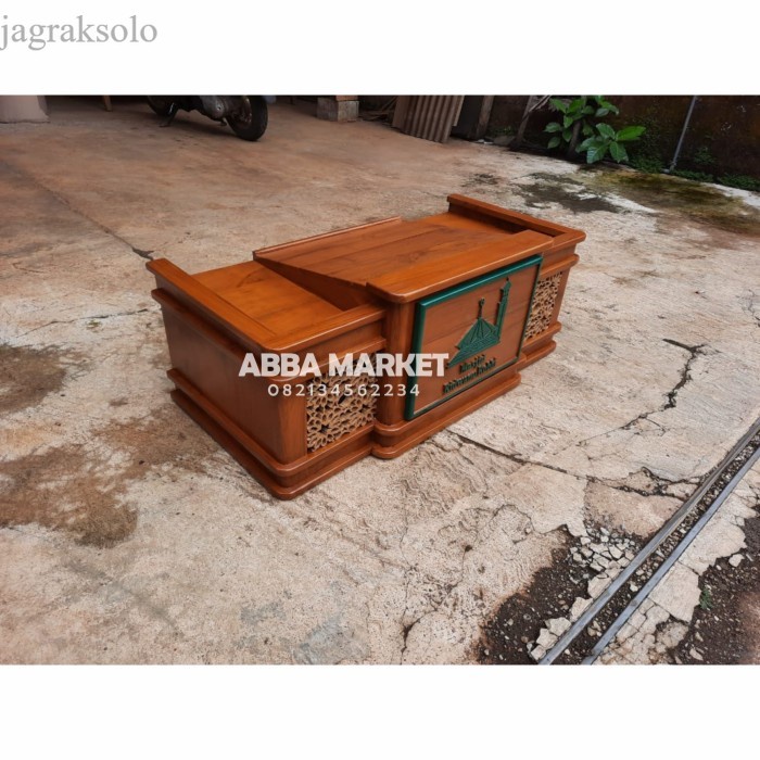 meja majelis + mimbar duduk + meja ngaji + podium + mimbar + mihrab murah