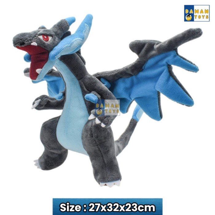 Ready Boneka Pokemon Mega Charizard X Lucario Shiny Luca - Mega Charizard
