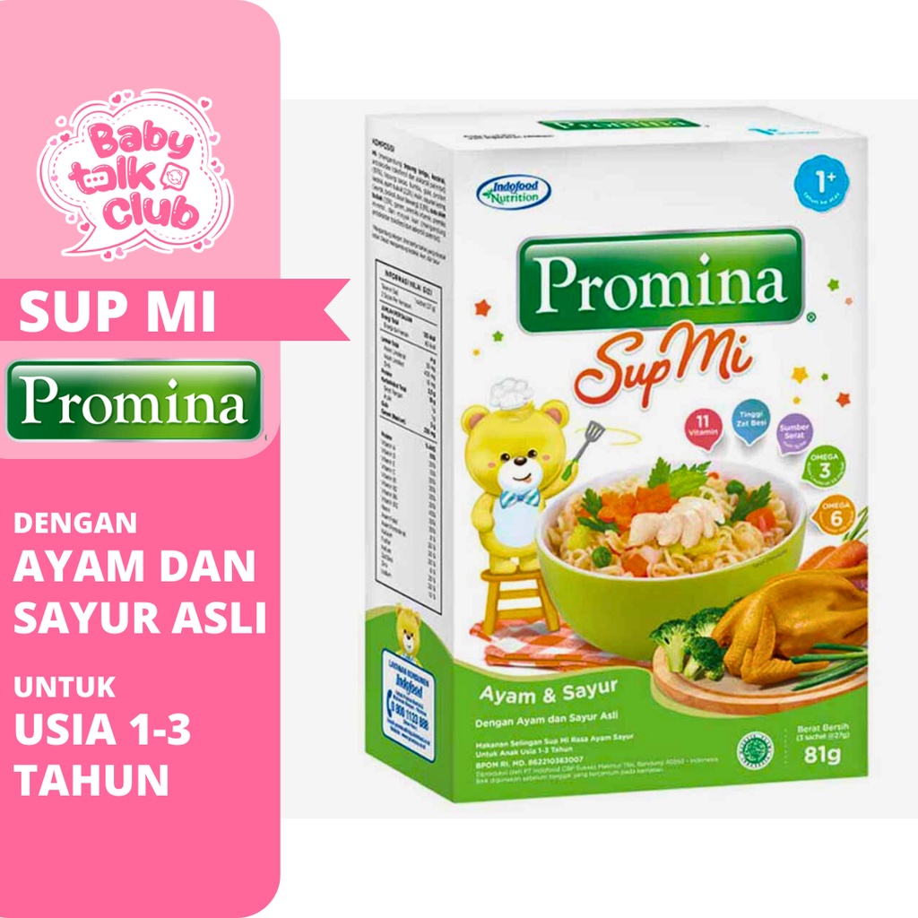 

Promina Sup Mi Rasa Ayam dan Sayur Kemasan 81gram Makanan Selingan Untuk Anak Usia 1-3 Tahun Z\2