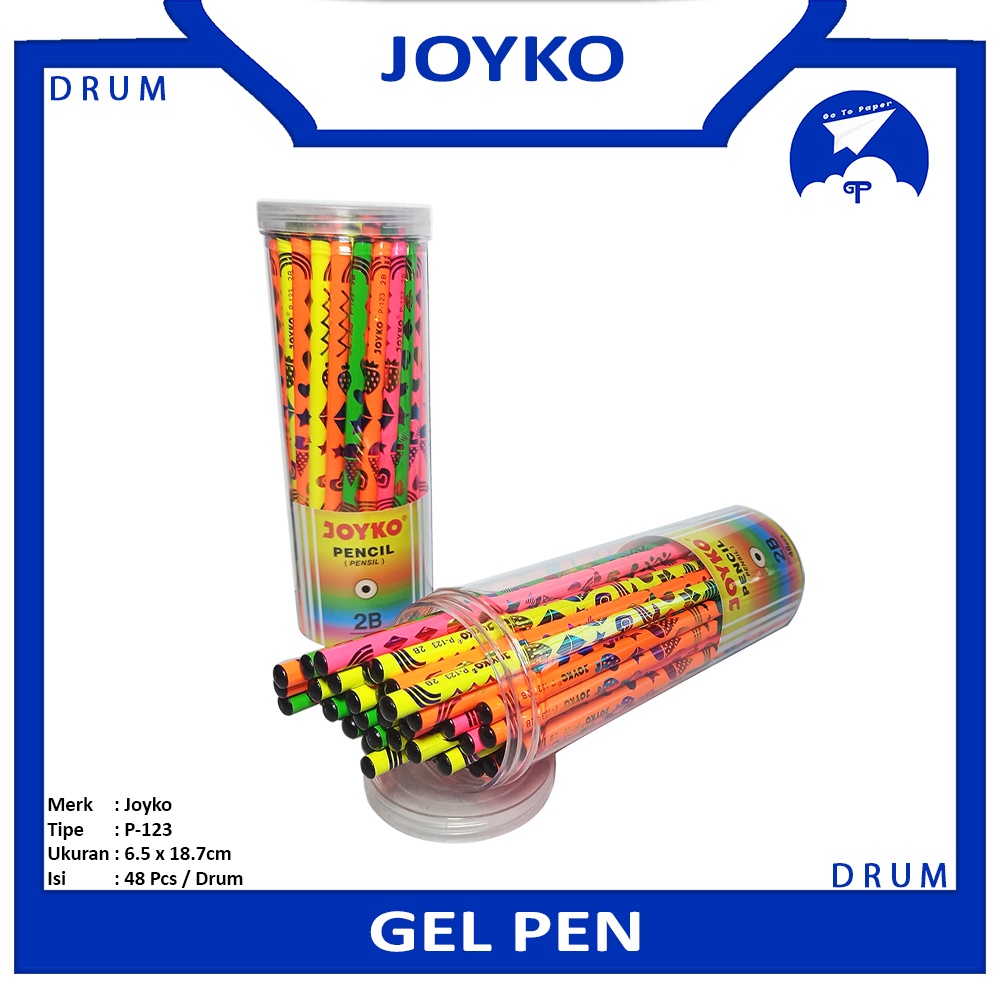 

Joyko - Pensil 2B P-123 Pensil Motif Lucu 48 Pcs - Drum