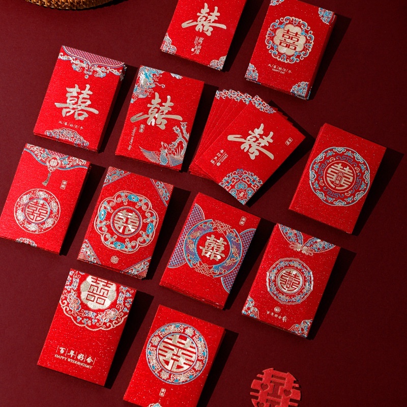 

(Pusat) (20PCS) ANGPAO WEDDING GLITER TEBAL/EKONOMIS/ HEMAT ISI 20 LEMBAR/ SHUANG XI / SHANGJIT/TEAPAI (Pusat24)