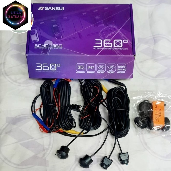 Kamera 360° mobil 3D sansui  Otomotif