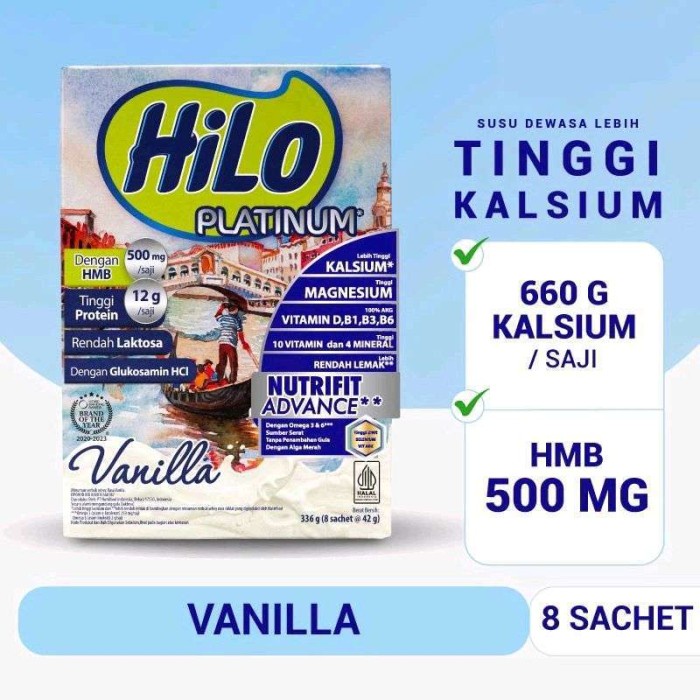 

HILO Platinum Susu Nutrifit Advance Vanilla (8s x 42gr) 336gr