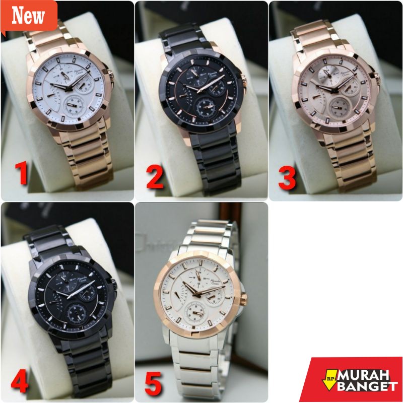kualitas terjamin ori- ORIGINAL GARANSI RESMI 1 TAHUN JAM TANGAN WANITA ALEXANDRE CHRISTIE ANALOG RA