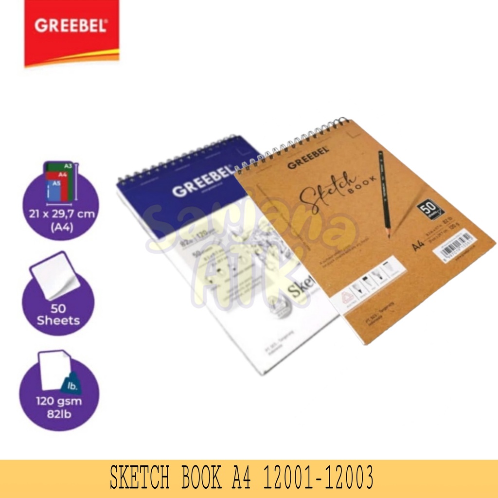 

Buku Sketsa / Sketchbook Greebel / Buku Gambar Sketsa Ukuran A4 12001 dan 12003