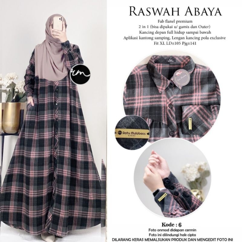 Random Realstok || Raswah by Ratu Mulabees || Gamis Remaja || Gamis cantik || Gamis Motif || Gamis J