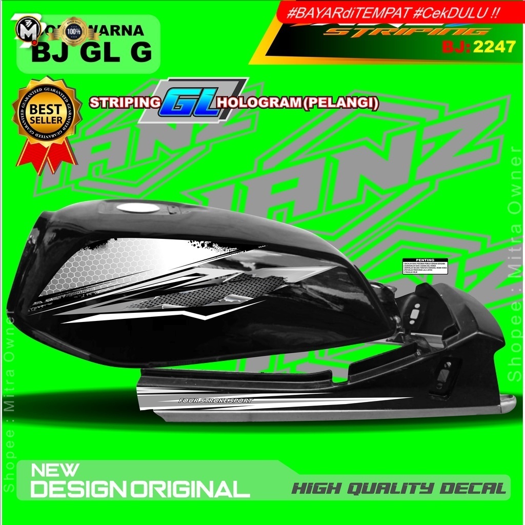 STRIPING MOTOR GL NEW / CUSTOM STIKER MOTOR GL PRO GL MAX GL 100 / STIKER MOTOR