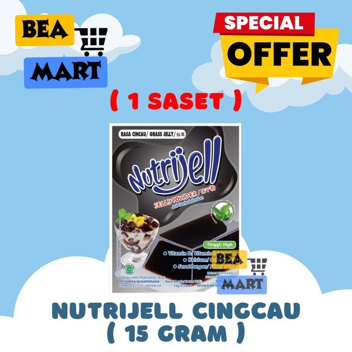 

Nutrijell Cingcau 15 gr | Agar Agar Grass Jelly Powder Instant 15gr