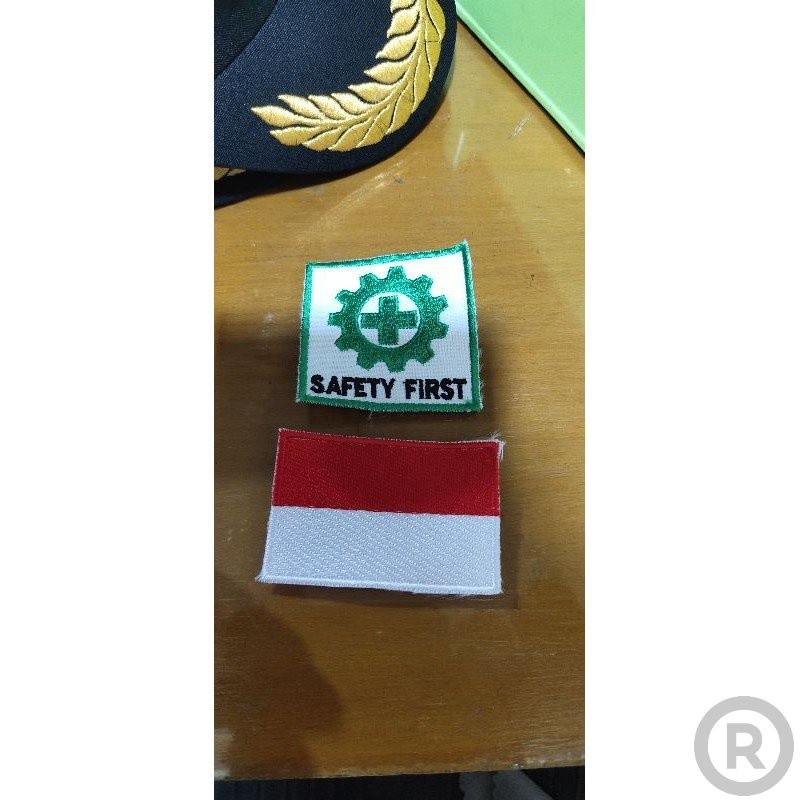 

Bordir logo/badge /bordiran K safety firts Bordir Nama Custom