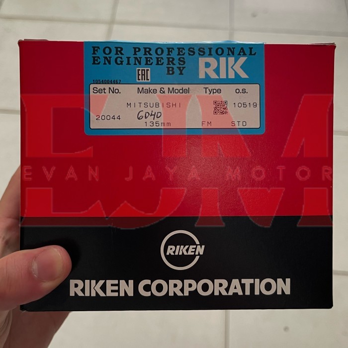 RING PISTON / RING SEHER MITSUBISHI FUSO 6D40 RIK JAPAN ME996132 BERKUALITAS