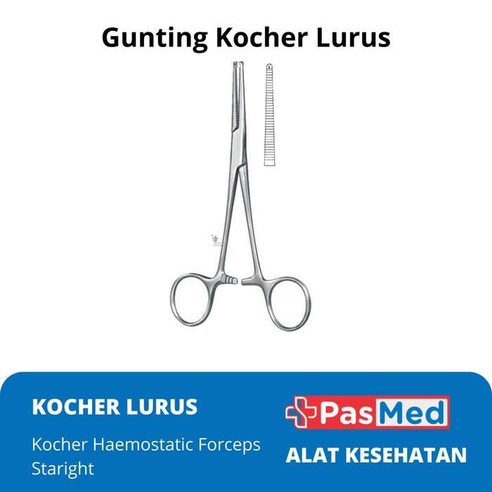 Kocher Haemostatic Lurus / Kocher Haemostatic Forcep Straight / Roches