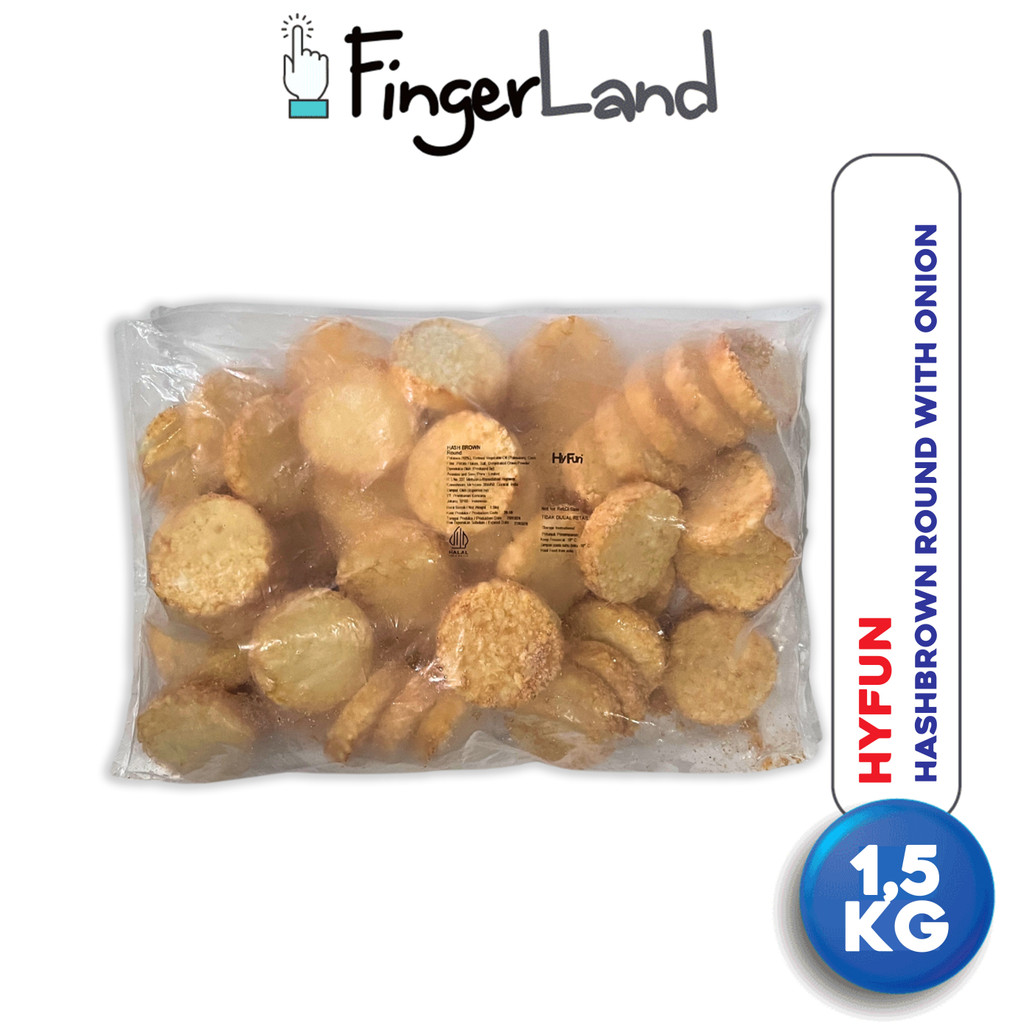

HYFUN Hashbrown Round with Onion 1,5 Kg Kentang Goreng Bulat