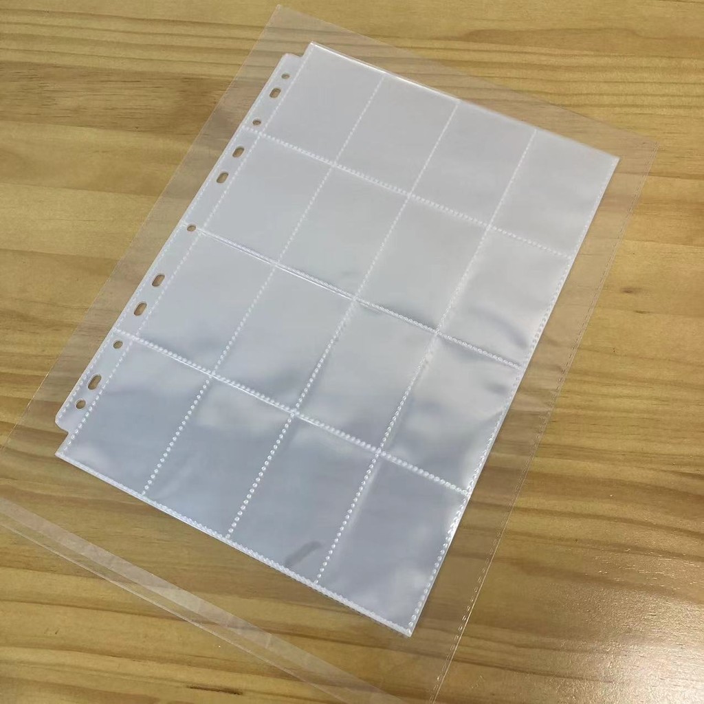 12/16 Pockets Trading Card Binder Pages PVC Free A4 Photocard Sleeves Single Sided Mini Euro USA Car
