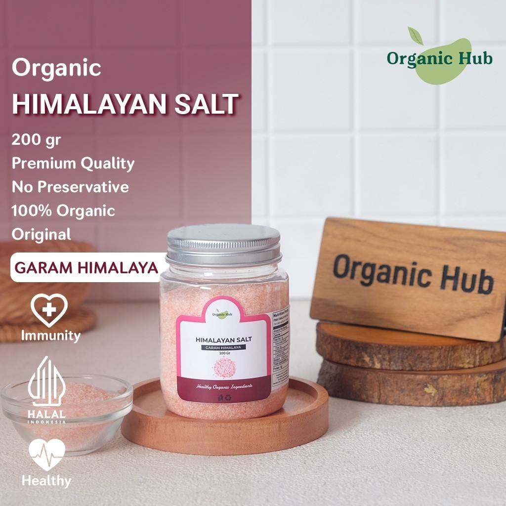 

Organic Hub Garam Himalaya Quality Premium 100% Original Untuk MPASI Pure Murni Pink Sea Salt 200 gr