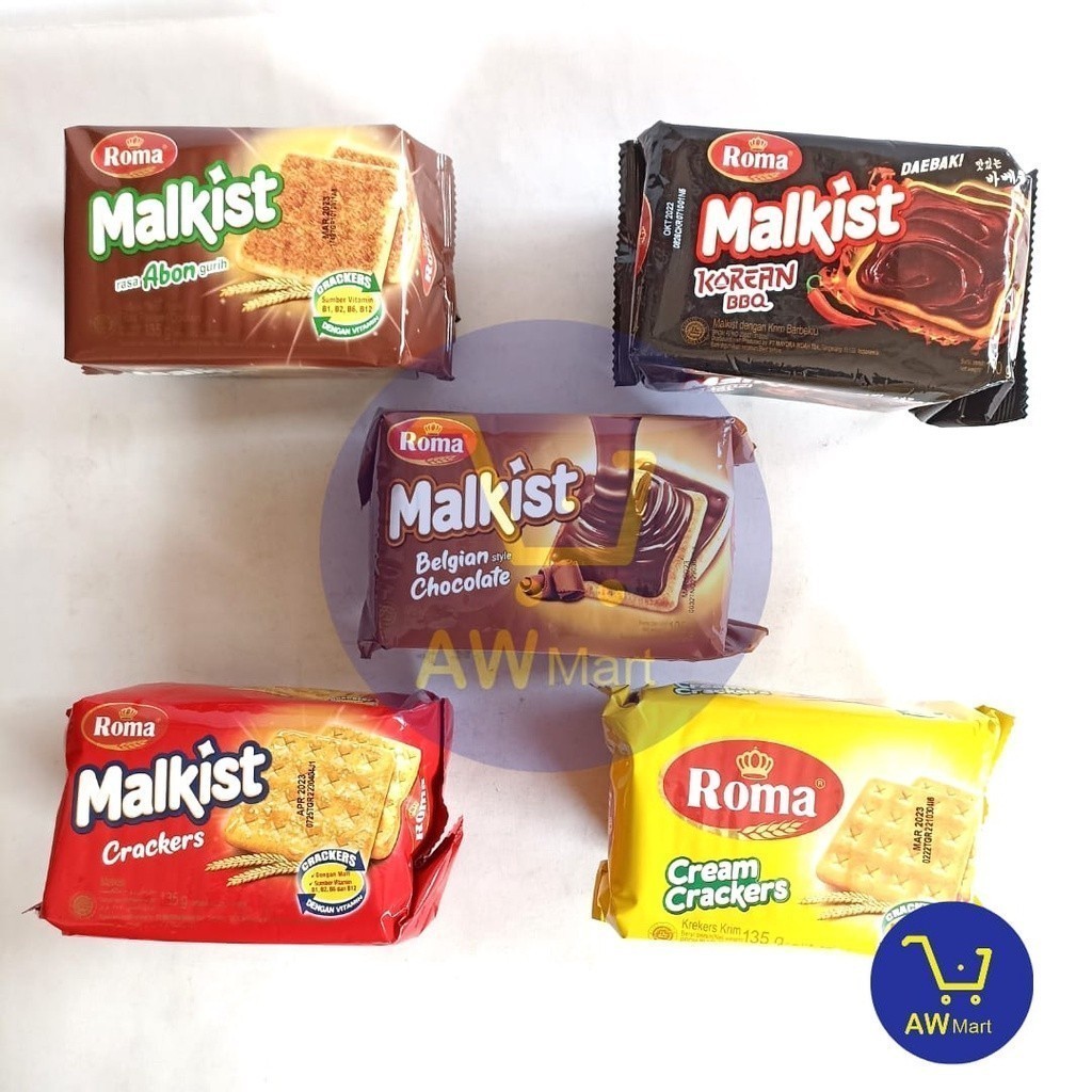 

BISKUIT ROMA MALKIST CRACKERS 107 / 105 /90 GRAM - ALL VARIAN