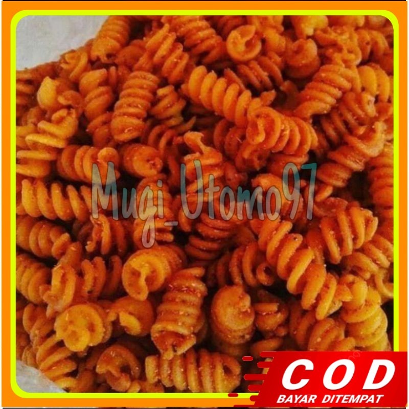 

1kg Makaroni keriting/ulir murah 8 varian rasa