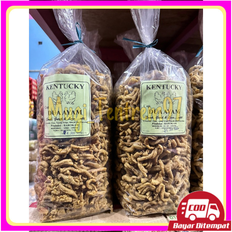 

termurah 1kg keripik usus ayam super