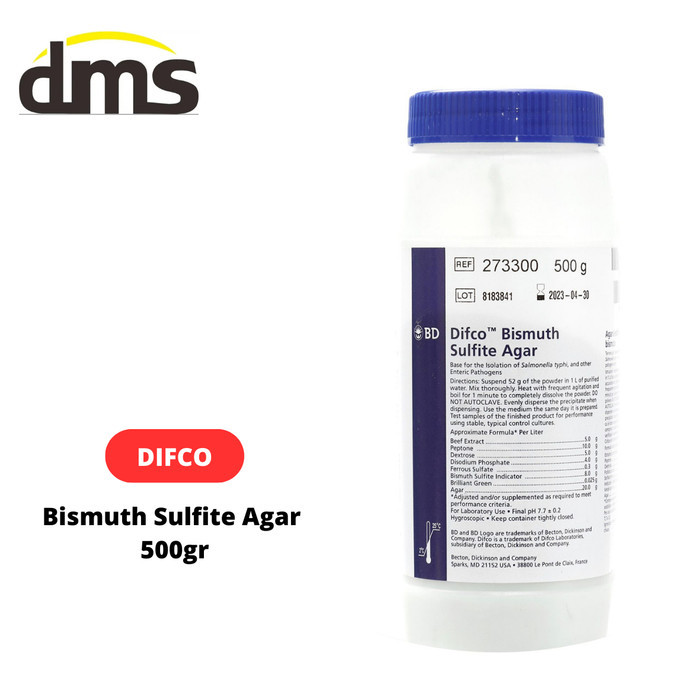 Bismuth Sulfite Agar 500gr Difco