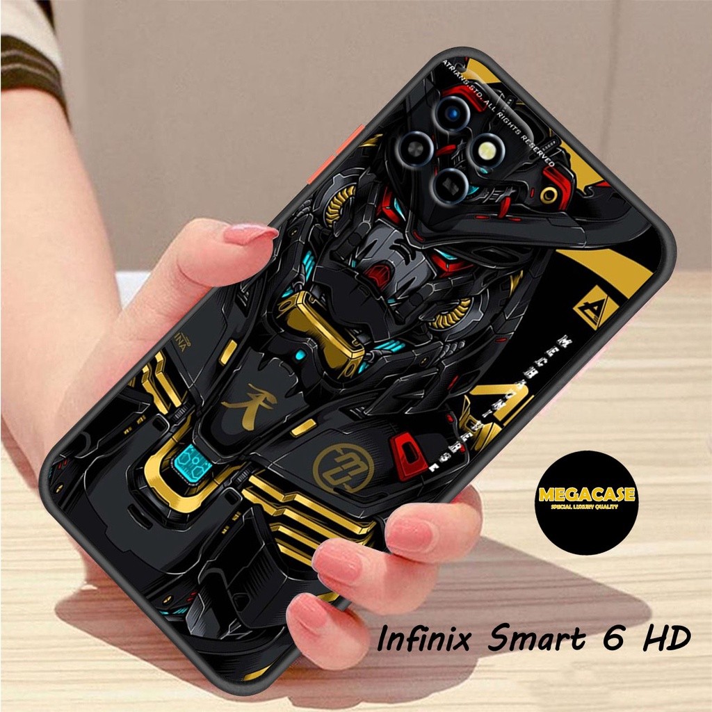Megcase - Case Robot Infinix Smart 6 HD / NOTE 8 / HOT 7 / ZERO 8 / S5 / HOT 11 PLAY / SMART 4 / SMA