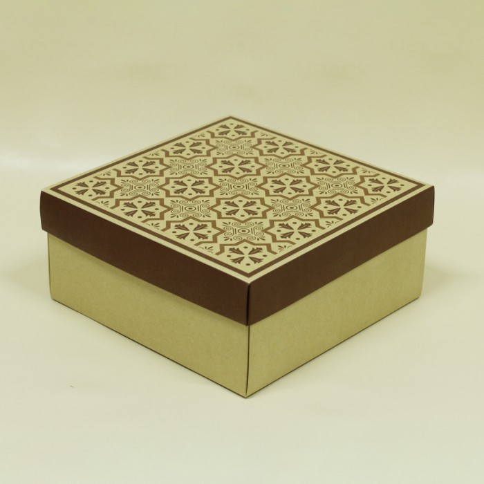 

Kotak Idul Fitri Box Hampers Lebaran Dus Ramadhan Toples Kue 24x24x10 - Cokelat, Box