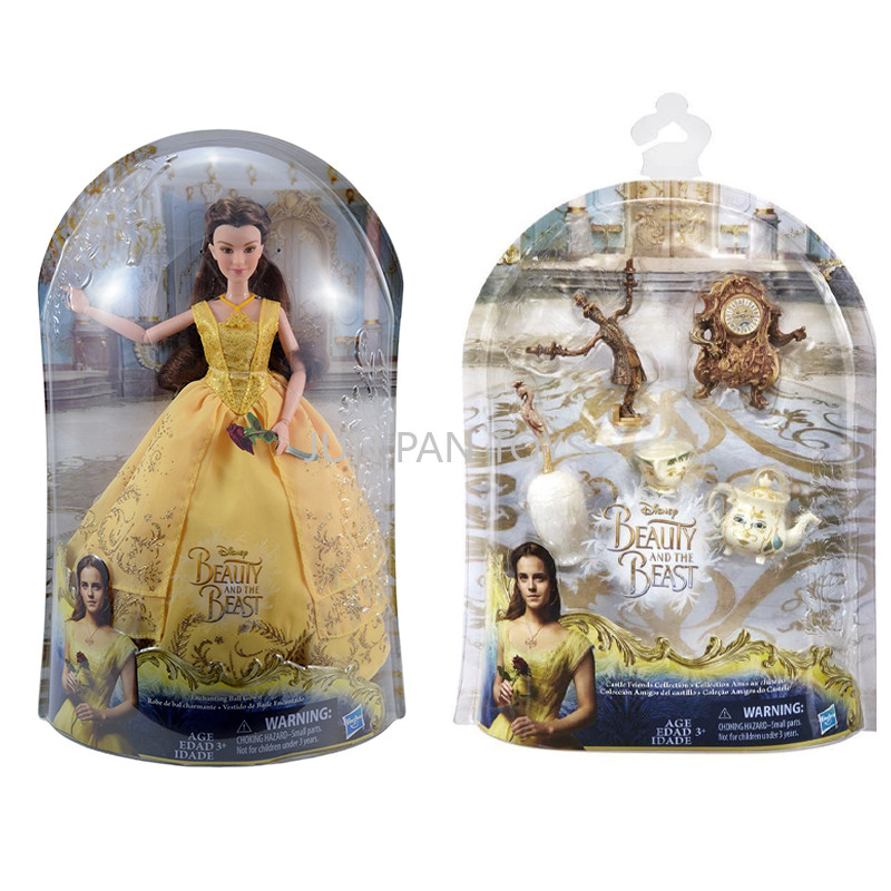 Disney Beauty and The Beast Castle Friends Collection Enchanting Ball Gown Belle Fashion Doll Action
