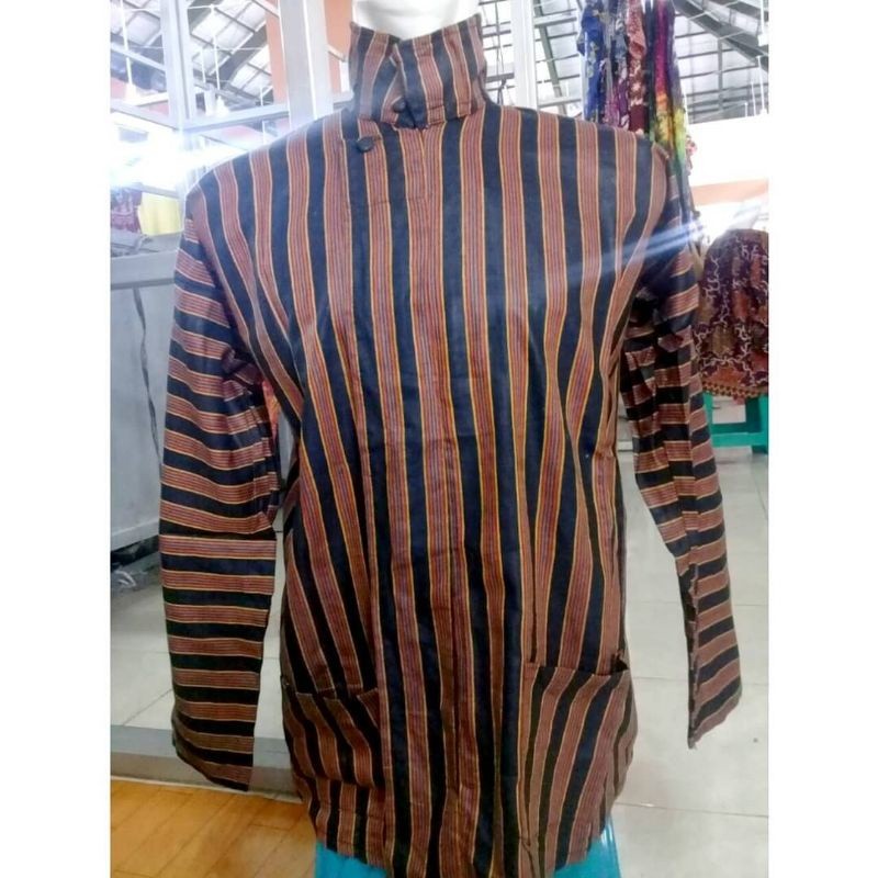 LURIK Baju Lurik Gratis Blangkon/Baju Lurik Jawa/Baju Adat Jawa/Lurik Jawa