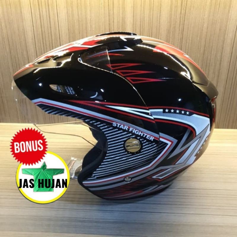 VIRTUE Helm Helem Hlem Motor Half Face SNI Setara KYT Pria Cowok Laki Wanita Cewek Perempuan Remaja 