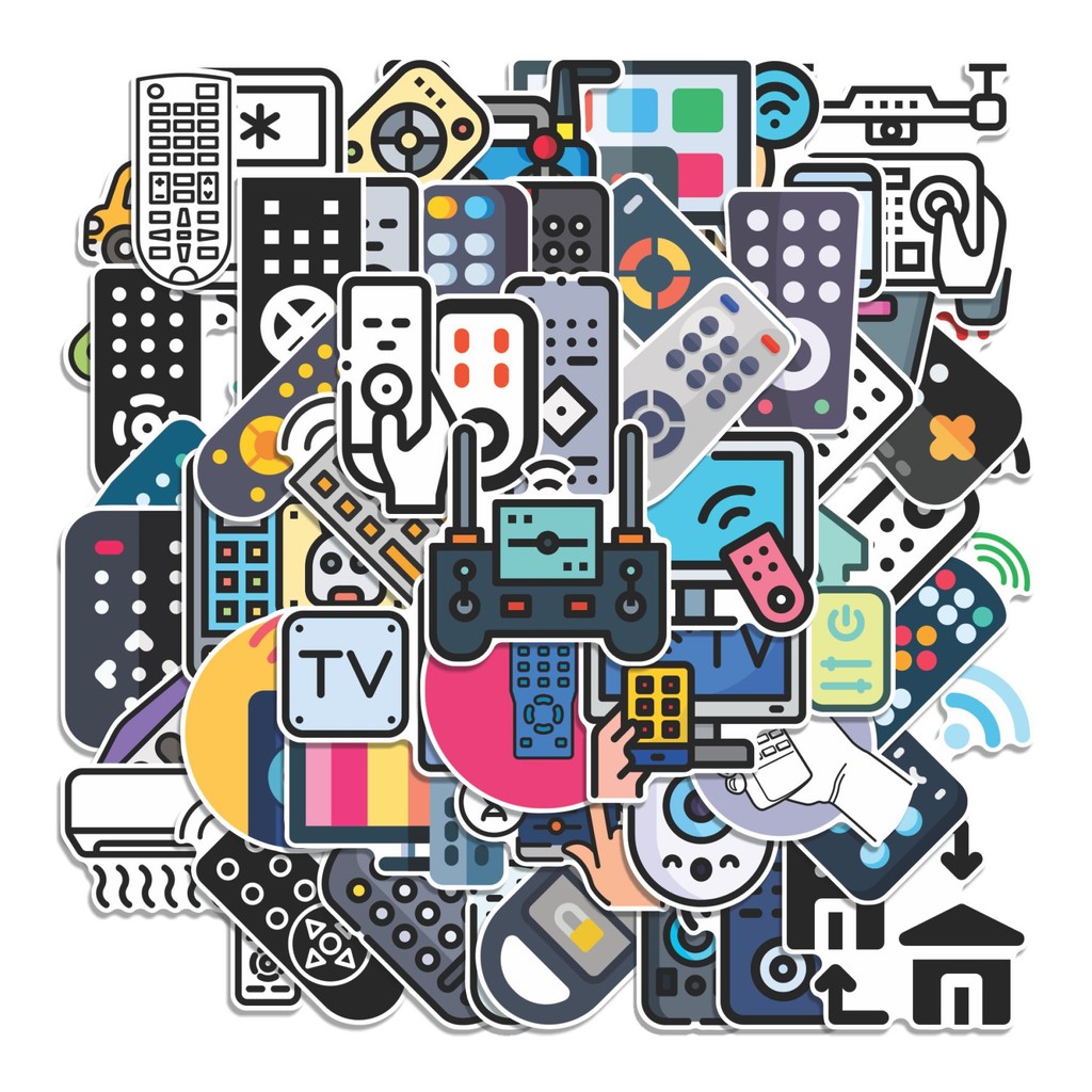 

COD 50 Pcs Stiker Remot Lucu Anti Air Untuk Dekorasi Notebook Sepeda Skateboard Handphone