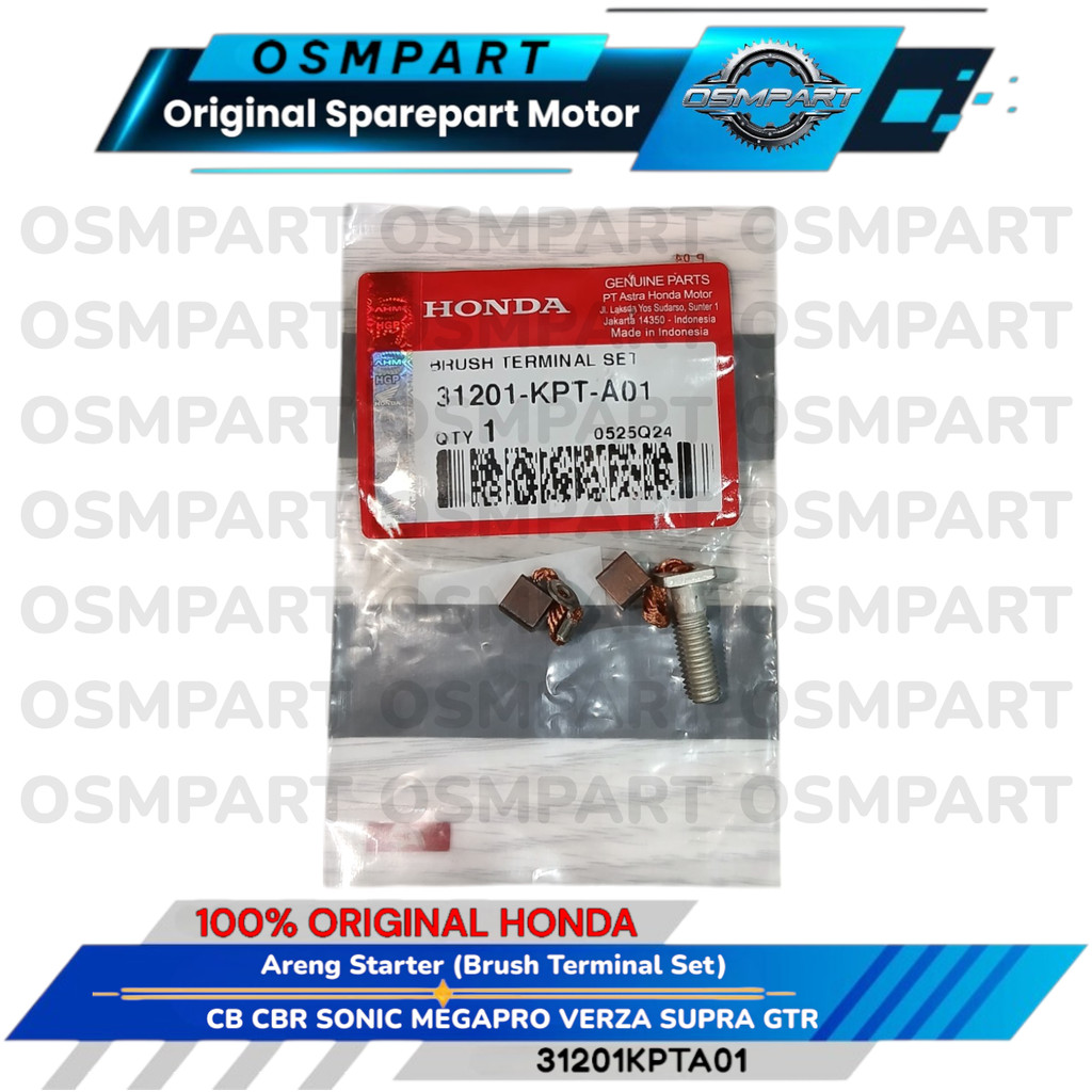BRUSH ARANG KUL DINAMO STARTER CB CBR SONIC MEGAPRO SUPRA GTR 150 R 150R HONDA ORIGINAL 31201KPTA01