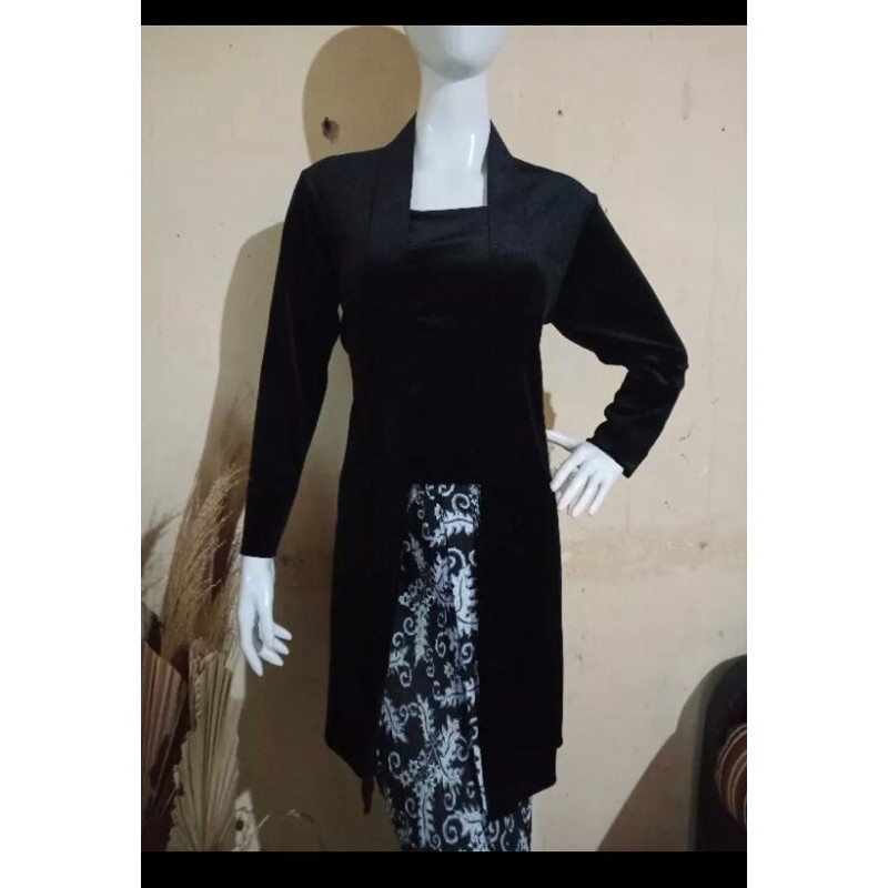 Baju kebaya kutu baru panjang / kebaya Bludru ja panjang selutut