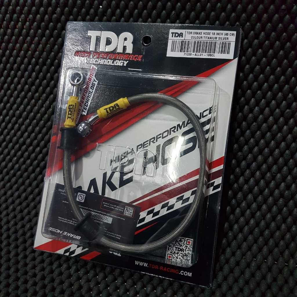 SELANG REM BELAKANG TDR 45 CM  TITANIUM SILVER / BLACK CARBON TDR ORIGINAL ORIGINAL