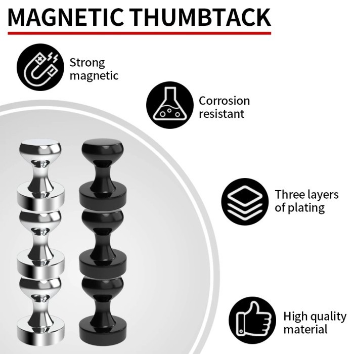 Magnet Neodymium Mini Pin Board Mading Gantungan Dinding Strong 10 PCS