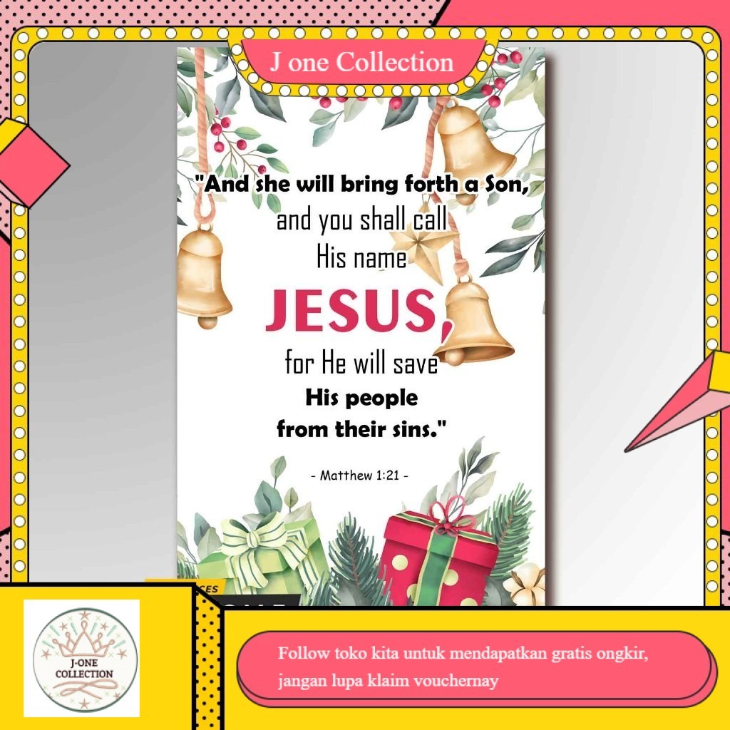 Hiasan Dinding Suvenir Pajangan Dekorasi Ayat Alkitab Katolik Kristen Natal