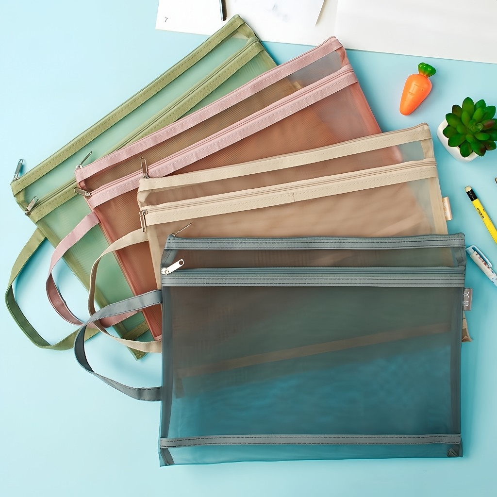 

Original Tempat Pensil Mesh Jaring Transparan Ekstra Besar Kapasitas Besar Kotak Pensil A4 A6 Tas Kosmetik Tas Penyimpanan aL-36