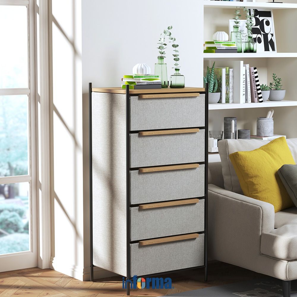 Informa Fred Laci Penyimpanan - Abu-Abu Laci Kabinet Serbaguna Cabinet Penyimpanan Indoor Multifunct