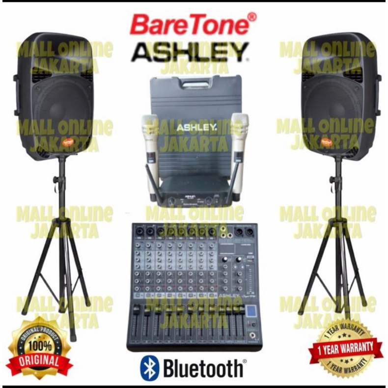 Speaker Aktif Baretone 15inch paket soundsystem pasif 15mb 15mw