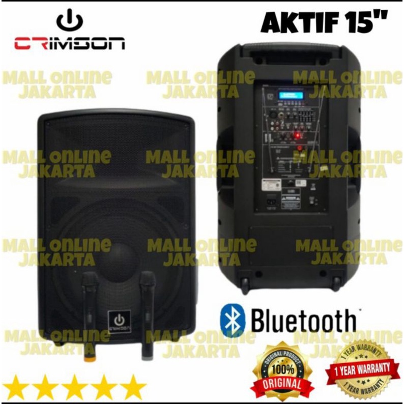 Speaker Aktif Crimson 15inch Portable pa15 1E Original aktiv portable