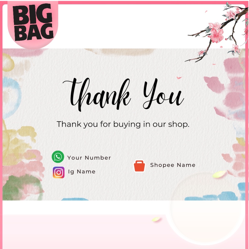 

Bigbag - THANKS CARD ABSTRACT kartu ucapan wedding gift card greeting card