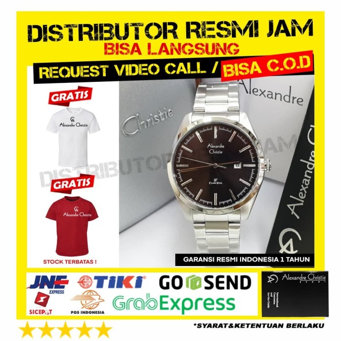 JAM WANITA ALEXANDRE CHRISTIE AC 8560 AC8560LD 8560LD SILVER BLACK