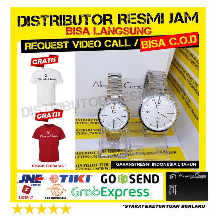 ALEXANDRE CHRISTIE pasangan couple 8499MD 8499LD ac8499 8499 garansi