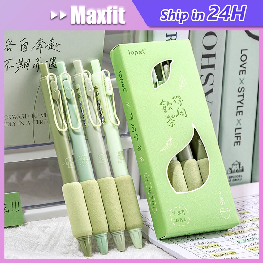 

4Pcs/Pack Pulpen Gel Mekanik 0.5Mm Lucu Warna Matcha Pena Gel Ballpoint Gel Pen