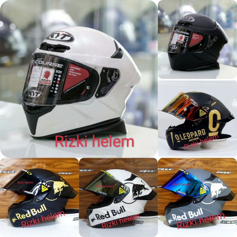 Helm full face KYT tt course+paket ganteng
