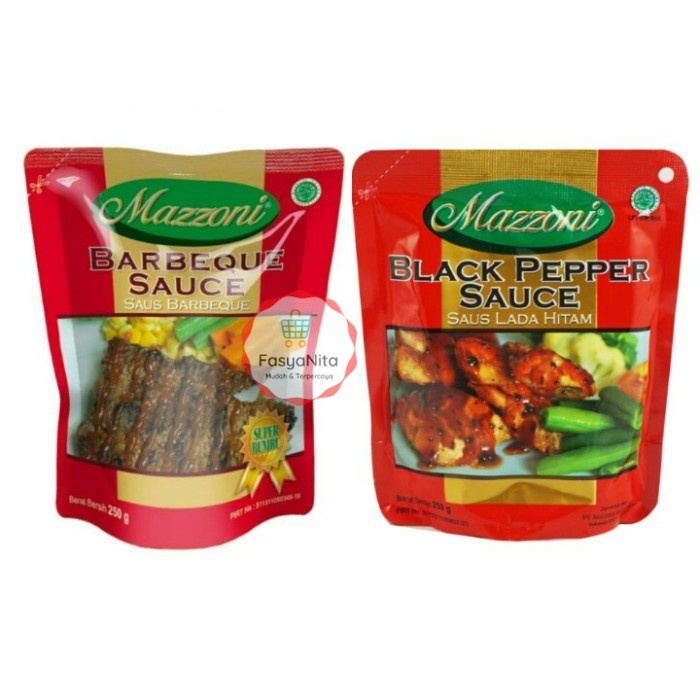 

Mazzoni BBQ sauce 250gr - bbq - blackpepper - FasyAnita Mart Denpasar