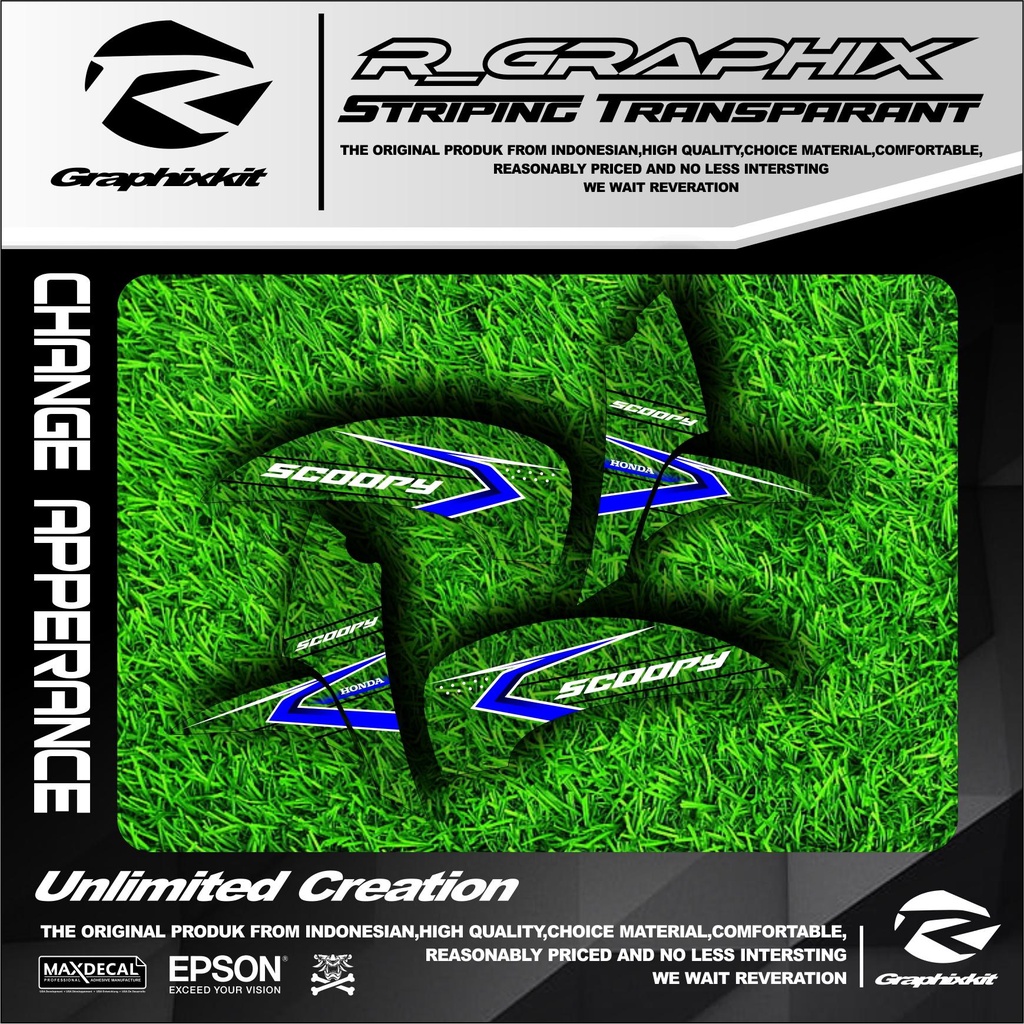 05054 STRIPING TRANSPARAN SCOOPY KARBU