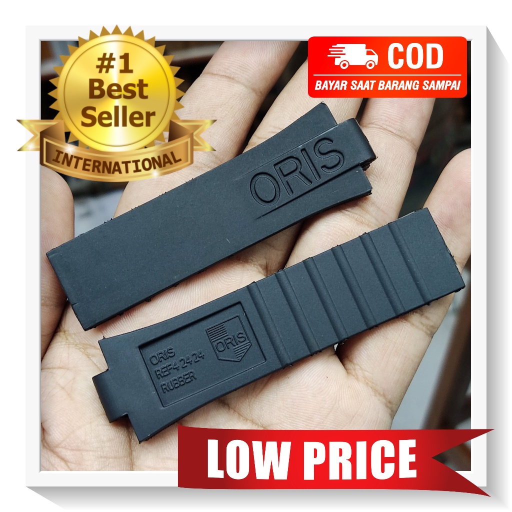 Terbaru Strap Rubber Oris Aquis Pria 24 Mm Black Band Tali Jam Tangan Karet 24Mm Hitam Premium Kalep