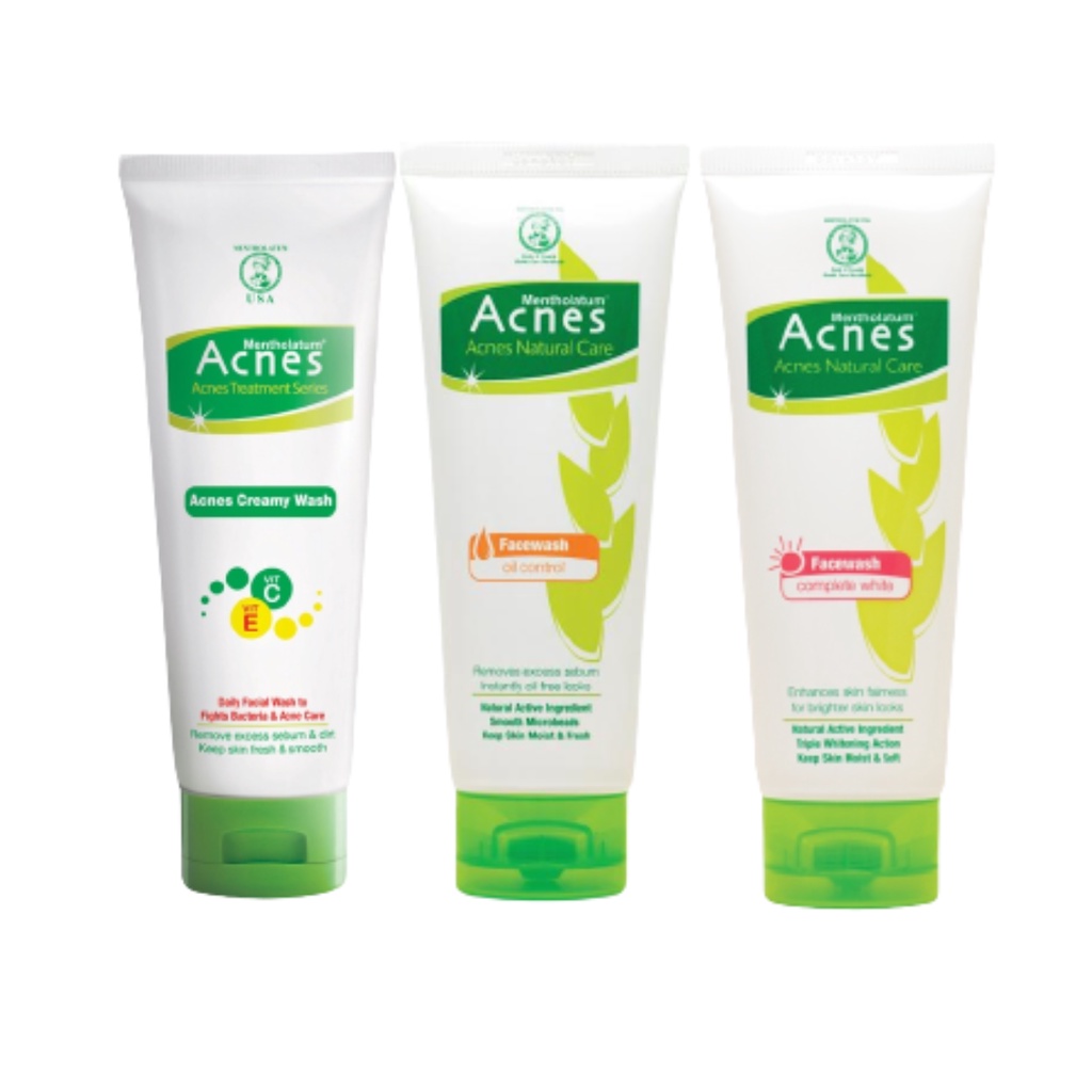 ACNES FACEWASH / FACE WASH / FACIAL WASH CREAMY / OIL CONTROL / COMPLETE WHITE