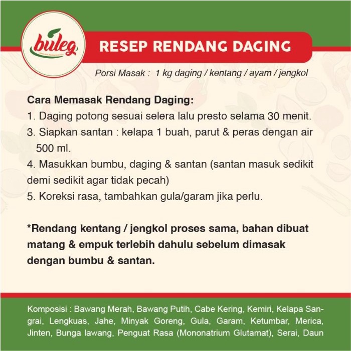 

MurMer Buleg Bumbu Rendang