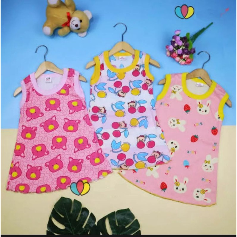 DADAKMERAK Dress Yukensi Anak Cewek Bayi 1-5 Tahun Trendy Singlet U Can See