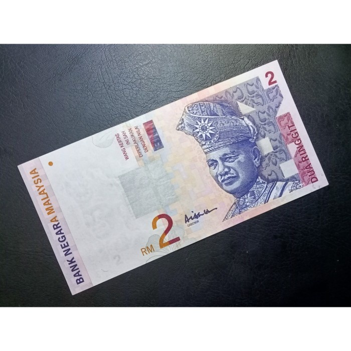 New Uang Kertas Asing 032 - 2 Ringgit Malaysia Tanda Tangan Aisyah (Aunc)